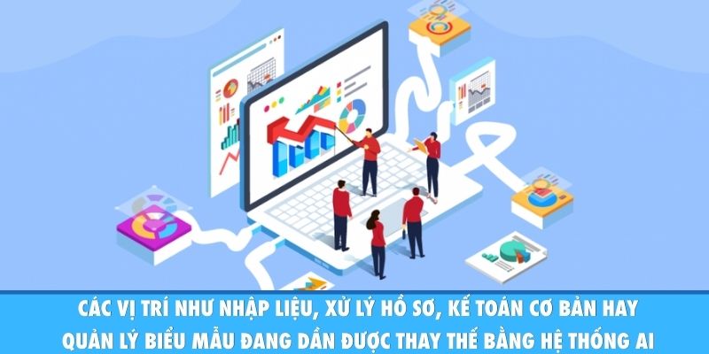 Các vị trí như nhập liệu, xử lý hồ sơ, kế toán cơ bản hay quản lý biểu mẫu đang dần được thay thế bằng hệ thống AI