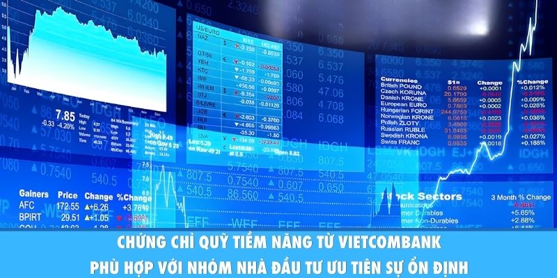 Chứng chỉ quỹ tiềm năng từ Vietcombank phù hợp với nhóm nhà đầu tư ưu tiên sự ổn định 
