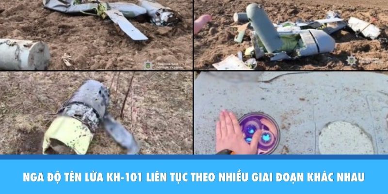 Nga độ tên lửa Kh-101 liên tục theo nhiều giai đoạn khác nhau 